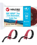 Fire Retardant Cable Ties 50 Pack One Wrap FR 8 Inch Pre Cut Cable Management Ties for Contractors