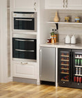 Modern kitchen with Drainless Under Counter Ice Maker With 22Lb Storage Bin Crescent Ice Free Standing Or Built In No Drain Required ETL Certified 2026 Upgraded Model For Home And Small Biz Use.
