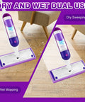 Eight Pack Microfiber Mop Pads For Swiffer PowerMop 13 To 15 Inch Washable Reusable Replacement Heads, dry and wet use on hardwood floors
