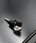 Key resting on a lock for Bulletproof 2U Wall Mount Network Cabinet Featuring Lockable Solid Door And Heavy Gauge Black Steel Frame.