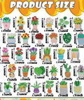 Spring Diamond Painting Magnets Set 30 Pcs Refrigerator Magnets with various plant and flower designs, sizes listed in inches.