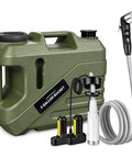 Portable Camping Shower With Built-In Water Jug And Pump, Spill-Resistant Electric Outdoor Shower, 5-Gallon Food-Grade Water Tank