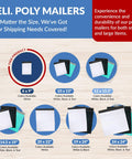 6x9 Inch Poly Mailers 1000 Pack White Self Sealing Mailing Bags For Small Items Bulk Shipping Envelopes Non Padded Tear Resistant