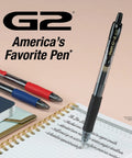 No Mess Smooth Writing Gel Pens Fine Point 0.7mm Black Ink 12 Pack Long Lasting Office Supplies For Note Taking on notebook.