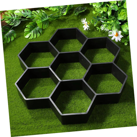 Hexagon Concrete Paver Mold For DIY Garden Paths And Patios 11.4 By 11 By 1.7 Inch Reusable Plastic Floor Tile Mold Durable
