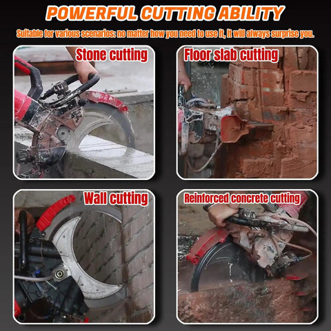 Heavy-Duty 16 Inch Electric Concrete Ring Saw With 9500W Toroidal Motor For Wet Cutting Brick Stone Marble Rebar, Deep 11.8 Inch Cut Depth cutting through stone, wall, floor slab, and reinforced concrete.