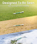Three settings showing Funny Golf Tees Set With Flip Open Box 18 Pack Premium Three And A Quarter Inch Tees for Men Golfers.
