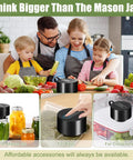 Gurithe Electric Mason Jar Vacuum Sealer With Smart Auto Stop Technology For Fresh Food Storage on kitchen counter with family.