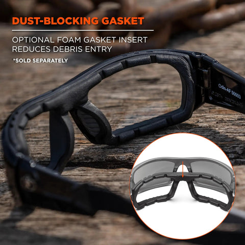 Skullerz Odin Safety Sunglasses With Polarized Lenses, ANSI Z87.1 Impact Resistant, Built Tough Full Frame, Non Slip Grip, Anti Fog, UV 400 Protection For Work And Outdoor Adventures