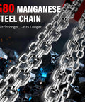 G80 manganese steel chain for Half Ton Hand Chain Hoist For Garage And DIY Lifting, Compact Lightweight Manual Chain Block