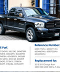 Black 2013-2018 Dodge Ram 2500 Diesel truck parked, compatible with Heavy Duty Turbo Actuator For 6 7L Dodge Ram 2500 3500 4500 5500 2013 Through 2018 Holset HE300VG HE351VE Replaces Turbocharger Actuator With Calibrate Kit