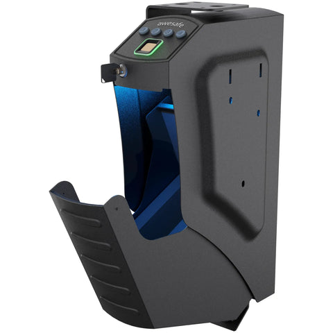 Biometric Pistol Safe With Three Ways Quick Access No Fuss Auto Open Lid Fingerprint And Digital Pin Key UL1037 Certified