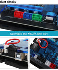 Close-up of 3 Axis GRBL CNC Engraver Controller Board With 36V DC Input And USB, showing optimized XYZ limit port details.