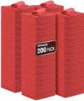 Bulk 200 Pack Microfiber Shop Towels Rags 11.5 By 11.5 Inches Reusable Cleaning Cloths Lint Free High Absorbency Red
