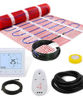 15 Sq Ft Electric Radiant Floor Heating Kit For Under Tile Stone And Laminate 110V System With Alarm Heating Mat Wifi Programmable Thermostat And Sensor For Easy No Fuss Temperature Control