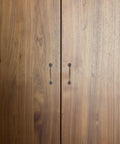 Rustic Bronze Cabinet Drawer Pulls 6 Pack Vintage Iron Wardrobe Handles on wooden doors