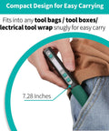 928D IV Pro Grade All In One Soldering Iron Kit With Type C Port shown in hand fitting pocket for easy portability