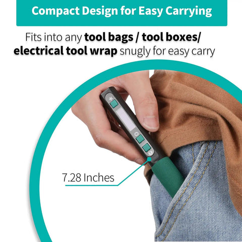 928D IV Pro Grade All In One Soldering Iron Kit With Type C Port shown in hand fitting pocket for easy portability