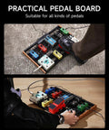 Guitar Pedalboard With Built In Power Supply, Rugged Aluminum Alloy Effects Board for pros on stage, showing pedal setup