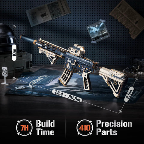 3D Puzzle For Adults M416 Replica Wooden Mechanical Puzzle Model For Home Decor Desk Ornament Gift For Teens 14 Plus And Adults With Precise Fit Pieces That Click Into Place And A Dope Desk Showpiece For Collectors, 28.4-30.9 in