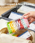 14 Pack Compressed Travel Towel Tablets Ultra Absorbent Water Activated Compact Cloth Dudes Swear By These Fast Expand Wipes For Camping Hiking And Road Trips in a travel bag.