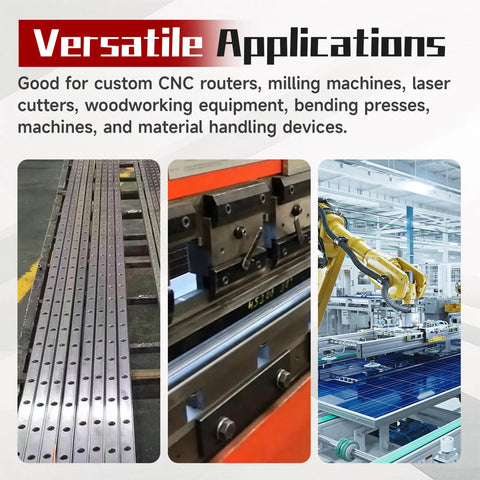 Versatile applications of Two Pack Pro Grade HGR20 1200mm Linear Guide Rails and SFU1605 Ball Screw Set in CNC machines