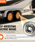 VEVOR electric trailer brake assembly, 10x2-1/4 in, four-hole mounting, 2 right and 2 left, brake internals shown