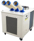Hardcore 220V Industrial Air Conditioner Packing 29800 BTU For Shop And Site Cooling with three vents for effective heat removal.