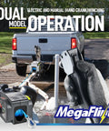 Reversible Electric Trailer Winch For Boats Up To 6000 Lbs 12V DC Dual Mode Power operation with remote and pickup truck