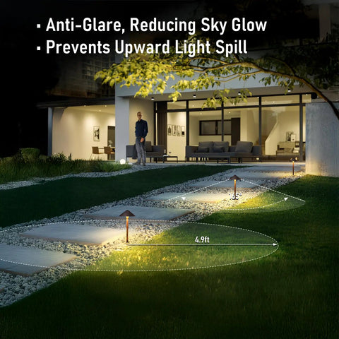 Low Voltage LED Landscape Path Lights 3W Cast Aluminum 12-24V 5 CCT 1800K To 5000K IP65 ETL Listed Oil Rubbed Bronze illuminating pathway