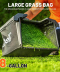 Cordless Lawn Mower 13 Inch Handy 20V Electric Mower For Garden Yard And Farm Lightweight With Five Adjustable Heights And No Fuss Two 4Ah Batteries Included For Easy Yard Work And Maintenance, 8-gallon grass bag