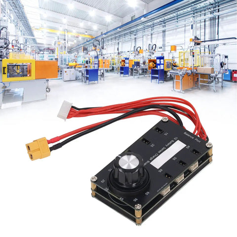 Gotta Grab This Top Shelf GNB27 PH2.0 Balance Charge Adapter for six LiPo batteries, featuring multiple ports and a knob switch.
