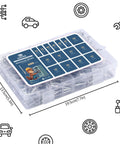 600 Piece Aluminum Pop Rivet Set Kit With Fifteen Size Assortment For Auto, Metalworking, And Furniture Projects in clear storage case