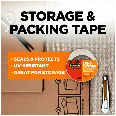Ridiculously Strong Clear Packing Tape For Moving And Home Storage Boxes Heavy Duty Self Sealing Adhesive 1.88 By 54.6 Yards Three Inch Core Six Roll Pack All Weather Kick Butt Grip Clear Finish