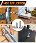 Stainless Steel No 8 Wood And Sheet Metal Screws Kit 200 Pc Assortment in various applications on wood and metal surfaces.