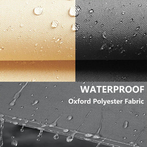 Close-up of waterproof Oxford polyester fabric used in Shade Cloth With Grommets 4 By 4 Feet Waterproof Pergola Cover in Khaki.