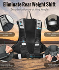 Back view of Hydration Pack With 2L Water Bladder, Lightweight 600D Running Backpack, showing vented straps and reflective strips.