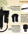 Image of 341008 24V Linear Actuator for Serco dock levelers and Rite-Hite V250 V450 restraints, showcasing features and heavy-duty design.