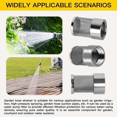 2 Pack 25mm Garden Hose Strainer Inline Filter Heavy Duty For Livewell Pumps And Sprayers Debris Catcher Water Filter