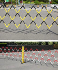 Game Changing Heavy Duty Retractable Traffic Barricade And Expandable Safety Fence For Crowd Control in yellow and black.