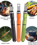 Three Pack Ferro Rod Fire Starters With Scraper Striker for EDC, Camping, Hiking, Bushcraft, Emergency Kits; black, orange, green rods