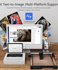 AI text-to-image software on various devices with Beast 12W Laser Engraver And Cutter For Wood Metal Dark Acrylic Glass Leather