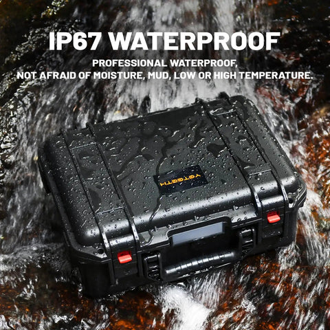 Waterproof Tough As Nails Hard Case With Custom Foam For Mavic 3 Pro Series Drones Includes Foam Padding And Camera Storage, wet