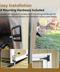Heavy Duty Shed Door Hardware Kit With 6.5 Inch T Handle Lock Black Powder Coat 6 Anti Sag Hinges 2 Barrel Bolts For Outdoor Sheds Barns And Wooden Fence Gates Built Tough For Lasting Security And Easy Use. Easy installation on shed door
