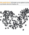 200 Pack 5mm LED Holder Clips Black Nylon Mounting Brackets For LED Bezel Display Panels scattered view