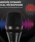 Pro Grade Dynamic Handheld Vocal Microphone For Singing And Karaoke With On Off Switch Cardioid Studio Mic 16.4 Ft XLR