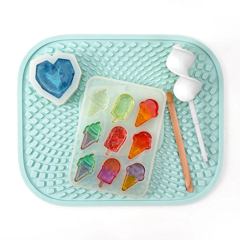 Heavy Duty Silicone Mats For Resin Curing Machines And Epoxy Art Projects 11 By 9 Inch Non Stick Flexible Surface Perfect For Jewelry Making And Mold Casting A Total Game Changer