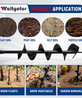 Heavy Duty Garden Auger Drill Bit Six By Thirty One Inch Spiral Hole Digger for versatile soil applications and post holes.