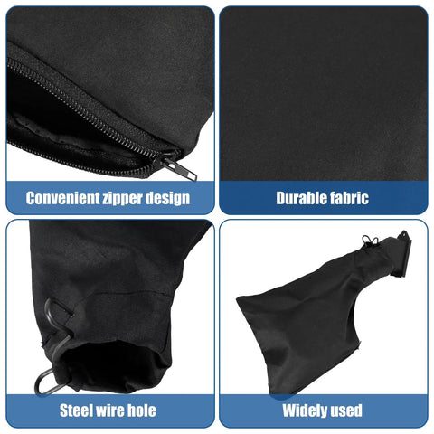 Shop Beast 2 Pack Black Dust Collection Bags Zipper Lock features durable fabric, convenient zippers, and steel wire holes for secure fit.