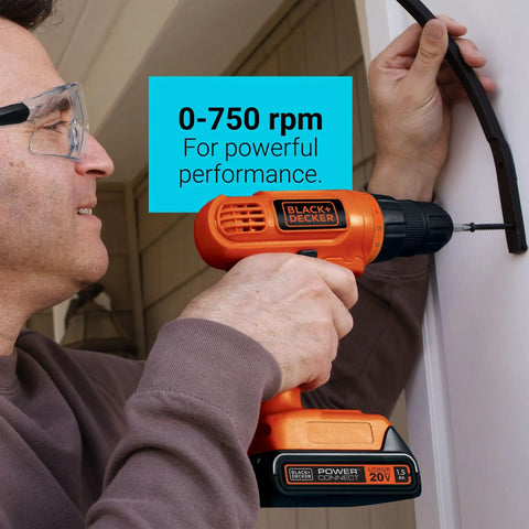 20V Cordless Power Drill Driver Kit With 30 Piece Bit Set Battery And Charger Included Soft Grip Handle 24 Position Clutch For Precise Driving And Screwdriving Great For DIY Projects